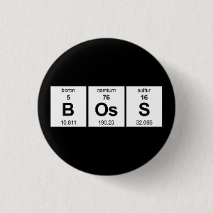 BOsS Periodic Table Pinback Button