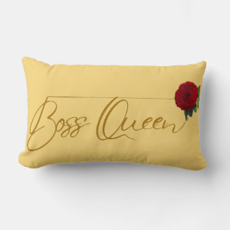 Boss Queen Red Rose Throw Pillow