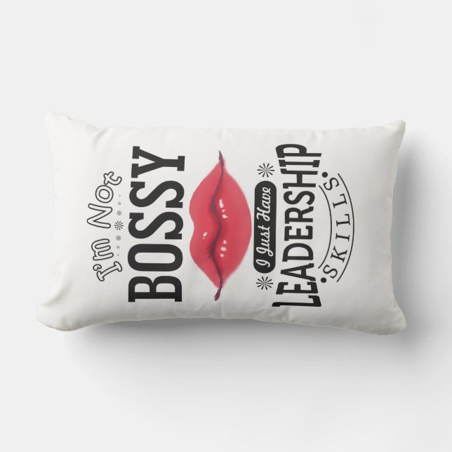 boss quotes lumbar pillow (Front)