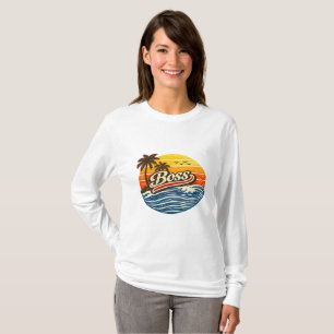 Boss Retro Sunset Design T-Shirt