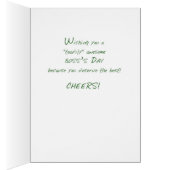 Boss’s Day Funny Frogs Toasting with Beer Cards (Inside (Right))