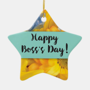 Boss’s Day Thanks Gerbera Daisies Ceramic Ornament