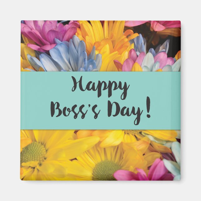 Boss’s Day Thanks Gerbera Daisies Magnet (Front)