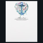 Boss Sea Quote Anchor Flowers Leaves Watercolor Letterhead<br><div class="desc">This cute, summer and funny design is perfect for any trendy and stylish woman. It features the humorous quote, "Boss Sea, " on a hand-painted watercolor anchor with flowers and leaves. The color scheme includes blue, pink, purple, red, white, and teal green. It's an artistic, pretty, modern, and unique nautical...</div>