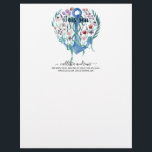 Boss Sea Quote Anchor Flowers Leaves Watercolor Letterhead<br><div class="desc">This cute, summer and funny design is perfect for any trendy and stylish woman. It features the humorous quote, "Boss Sea, " on a hand-painted watercolor anchor with flowers and leaves. The color scheme includes blue, pink, purple, red, white, and teal green. It's an artistic, pretty, modern, and unique nautical...</div>