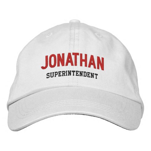 BOSS Synonym SUPERINTENDENT Custom Name V14K Embroidered Baseball Hat