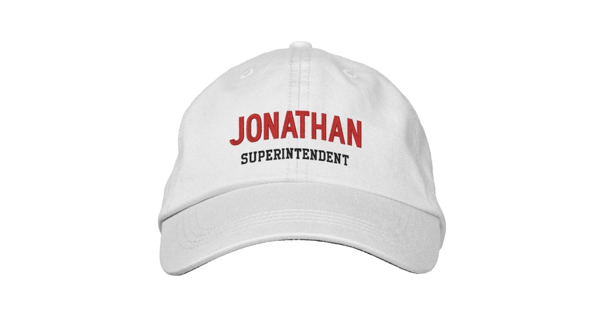 Synonym SUPERINTENDENT Custom Name Embroidered Baseball Hat |