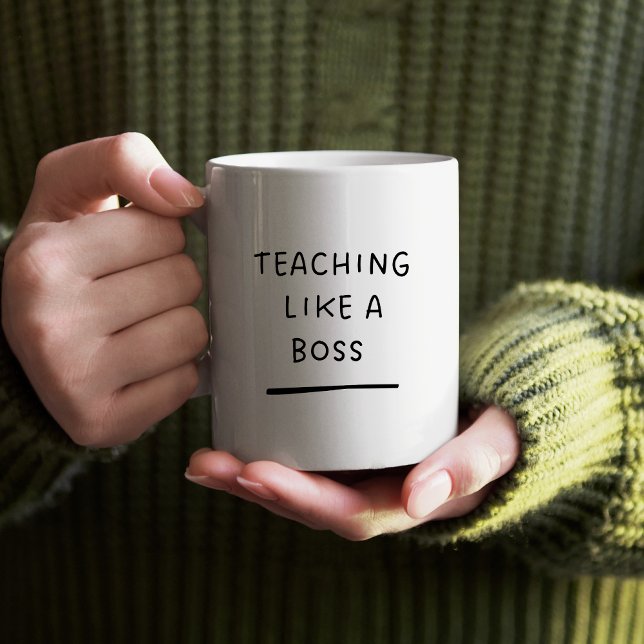 Boss Teacher – Funny Cute Teaching Like a BOSS Coffee Mug (Creator Uploaded)