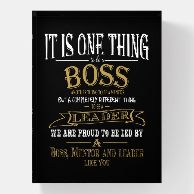 Boss THANK YOU BOSS "awesome boss Paperweight (Vertical)