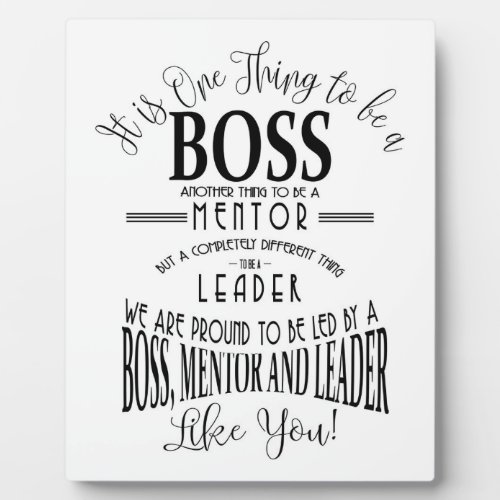 Boss THANK YOU BOSS awesome boss Plaque