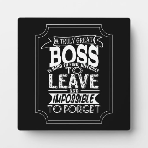 boss thank  you plaque