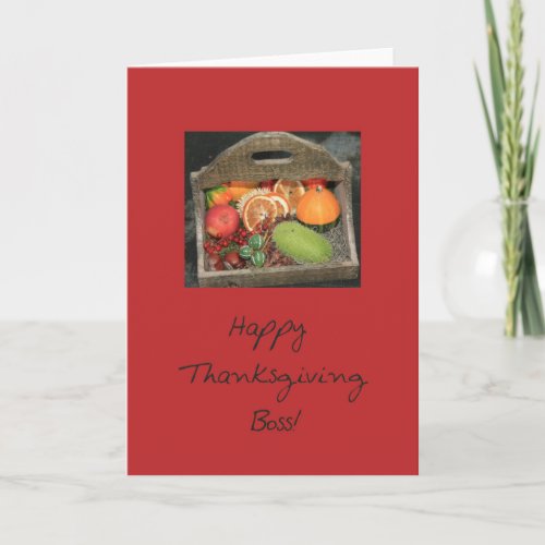 Boss Thanksgiving Card
