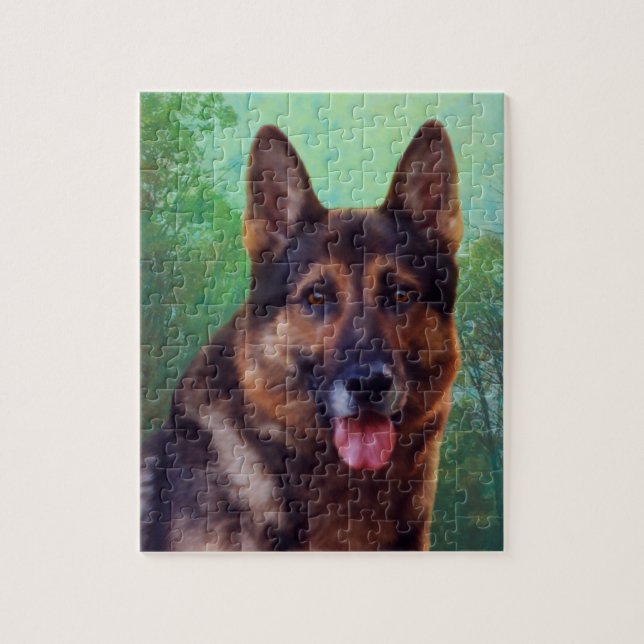 Boss the German Shepherd Jigsaw Puzzle (Vertical)