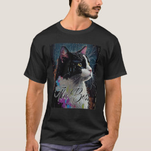 Boss Tuxedo Cat  for Mom Dad T-Shirt