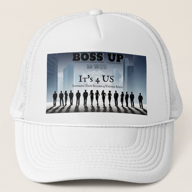 BOSS UP T-Shirt Trucker Hat (Front)