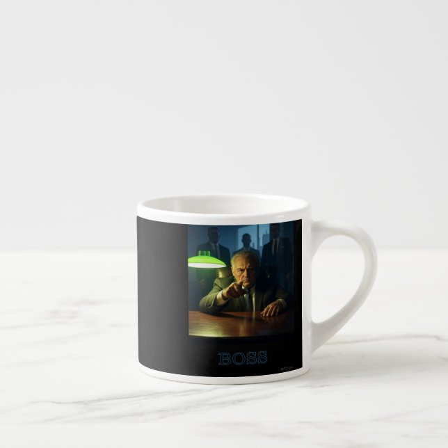 Boss w text left hand espresso mug (Right)