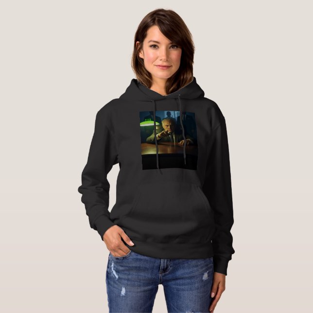 Boss women black hooded sweatshirt (Front Full)