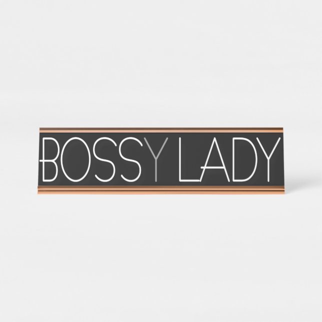 Boss(y) Lady Desk Name Plate (Front)