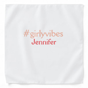 Bossbabe hashtag light pink add name girl boss  bandana