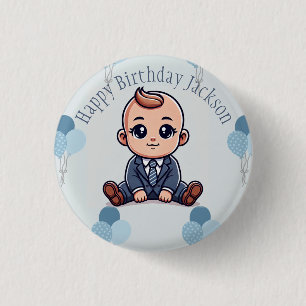 BossBaby Birthday Button – Custom Pin for Kids