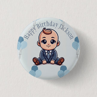 BossBaby Birthday Button – Custom Pin for Kids