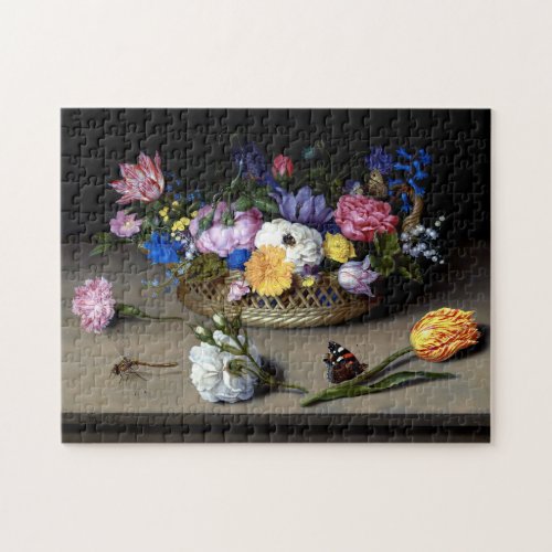 Bosschaert Flower Still Life Insects Dutch Art Jigsaw Puzzle