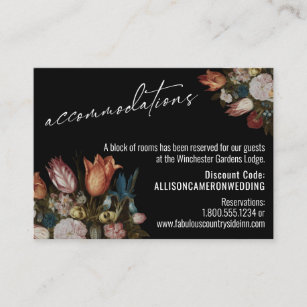 Bosschaert's "Flowers in a Glass" Accommodations Enclosure Card