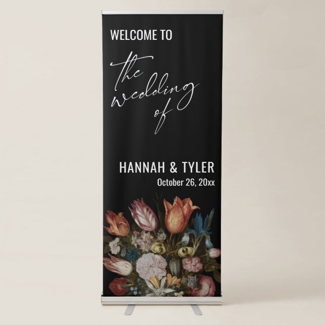 Bosschaert's "Flowers in a Glass" The Wedding Of Retractable Banner (Front)