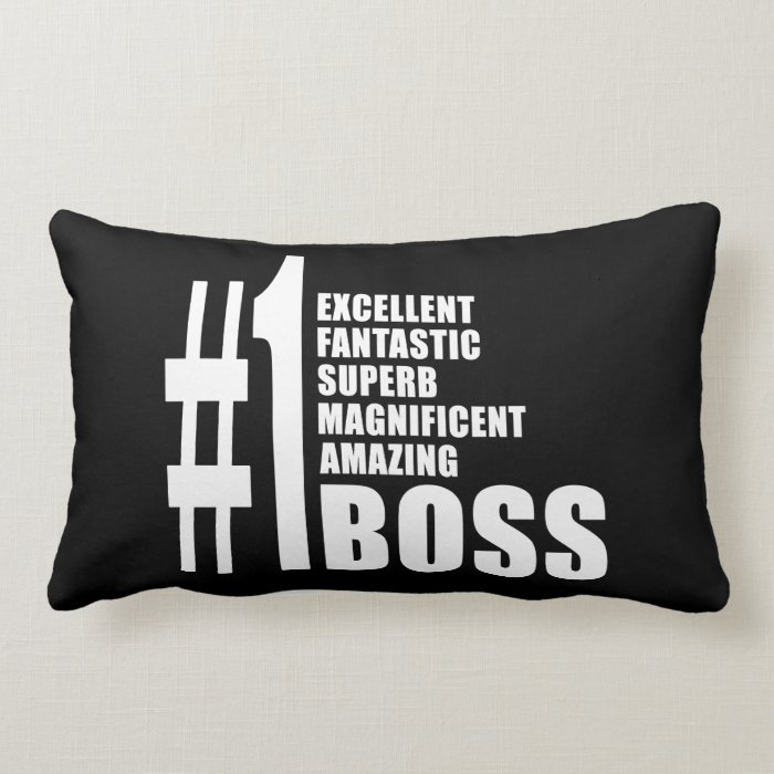 Bosses Birthdays Gifts  Number One Boss Pillows