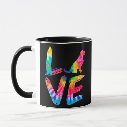 Bossie Tie Dye Love Dog Mom Dad  Mug