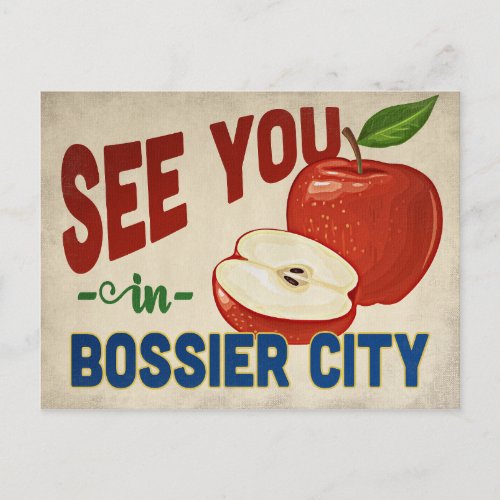 Bossier City Louisiana Apple _ Vintage Travel Postcard