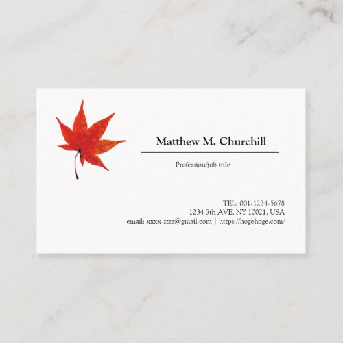 Bossiness card maple fall autumn color