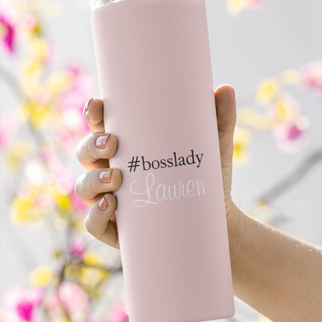 #Bosslady | Pink | Calligraphy | Custom Name Thermal Tumbler (Creator Uploaded)