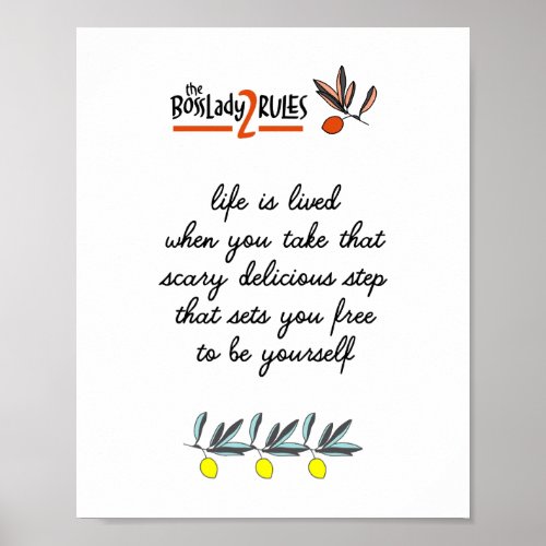 BossLady Rule 2 Entrepreneur Motivation Poster