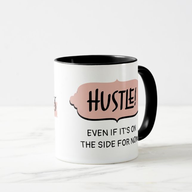 BossLady Rule 7 Side Hustle Motivational Saying Mug (Front Right)