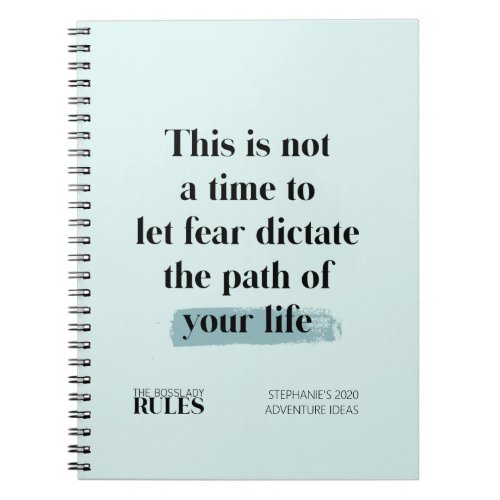 BossLady Rules Business Owner Motivational Quote Notebook