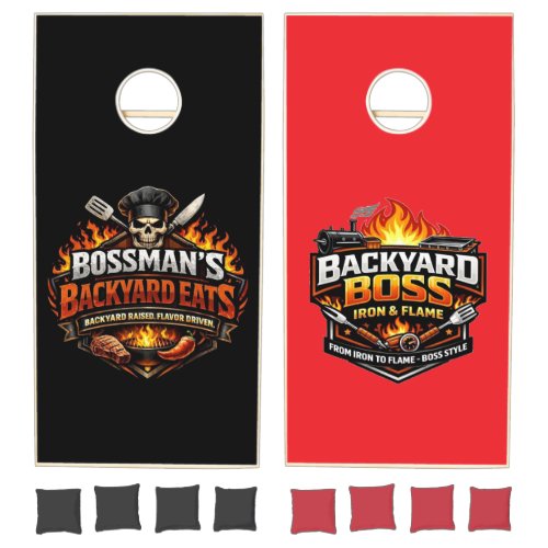 Bossmans Backyard Eats Cornhole Set
