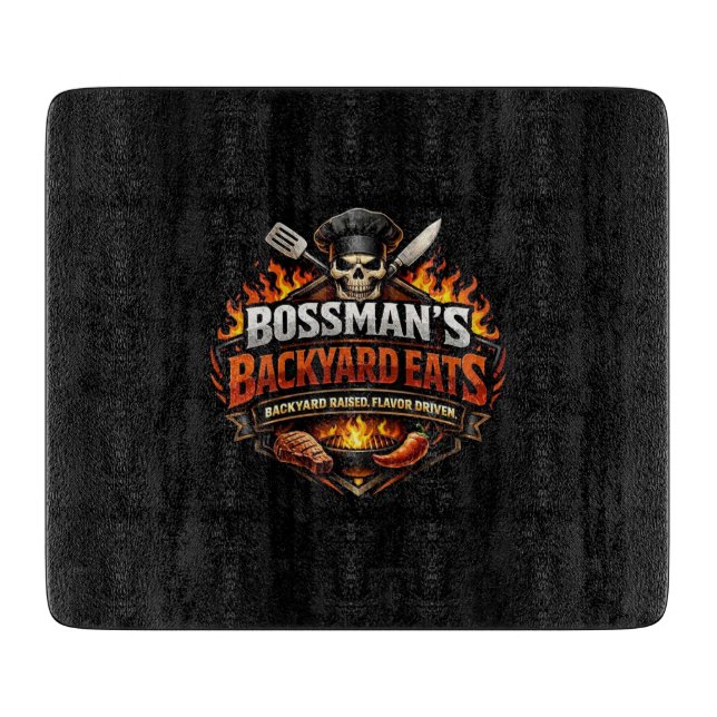 Bossman's Backyard Eats Cutting Board (Front)