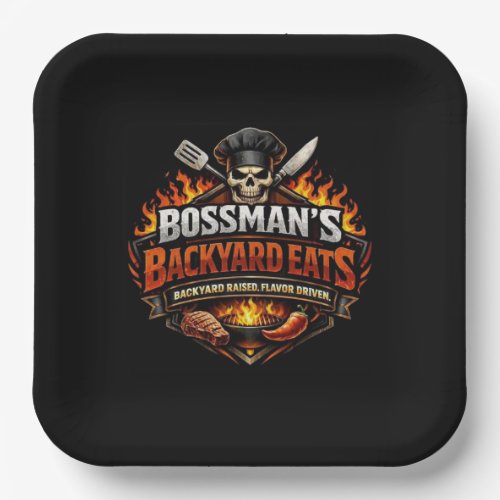 Bossman's Backyard Eats Paper Plates