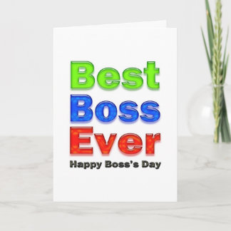 Boss's Day Best Boss Ever Card