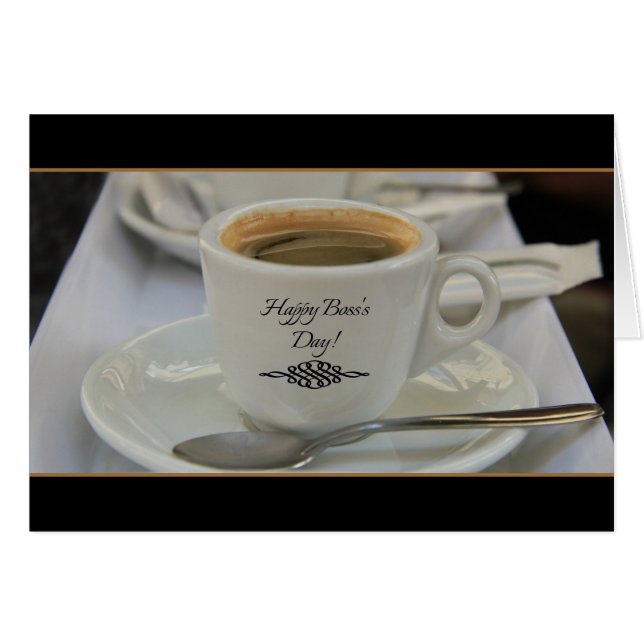 Boss's Day Coffee Card (Front Horizontal)