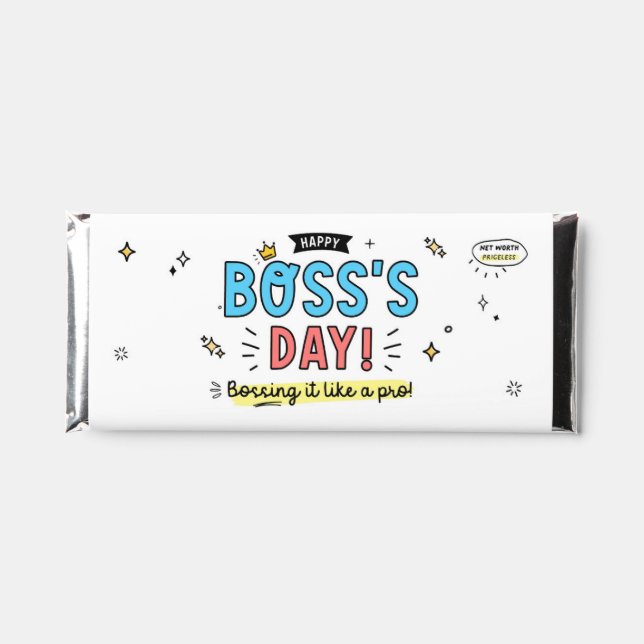 Boss's Day Gift Idea Bosses Day Hershey Bar Favors (Front)
