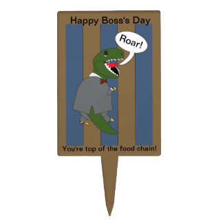 Boss's Day T-Rex Dinosaur (Male) Cake Topper