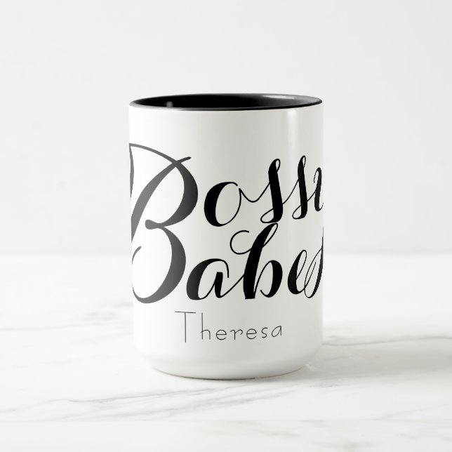 Bossy Babe Boss Customize Name Mug (Center)