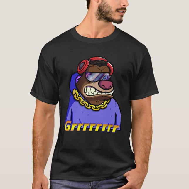 Bossy Bear Club NFT Non Fungible Artwork Grrr Grow T-Shirt (Front)