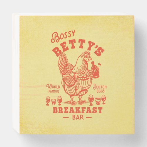 Bossy Bettys Breakfast Bar Cute Retro Wooden Box Sign