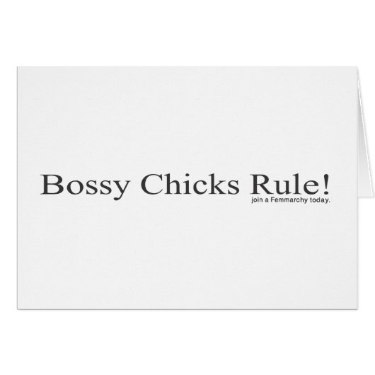 Bossy Chicks Rule Cards (Front Horizontal)