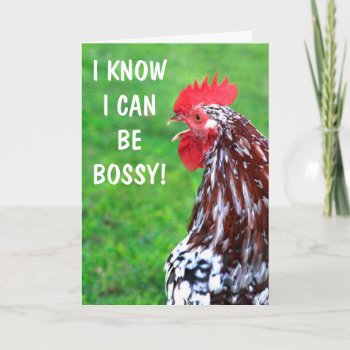 Bossy Funny Demanding Rooster Get Well Card by Therupieshop at Zazzle