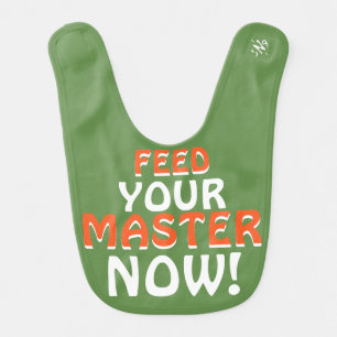 Bossy hungry baby funny food order bib