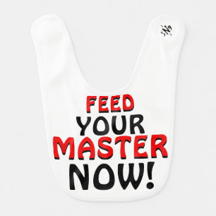 Bossy hungry baby funny food order bib